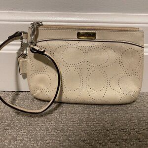 Coach Clutch - Small White
